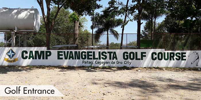 Evangelista营高尔夫俱乐部的高尔夫入口