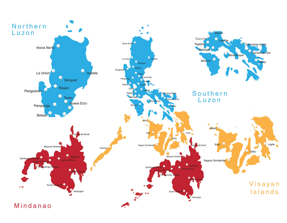 菲律宾的高尔夫球场-地图