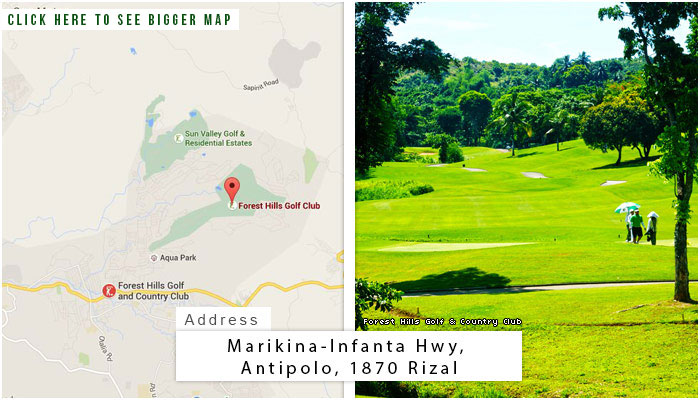 森林山高尔夫球和乡村俱乐部位置，地图和地址
