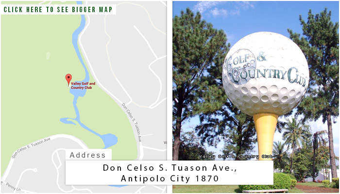 山谷高尔夫球和乡村俱乐部位置，地图和地址