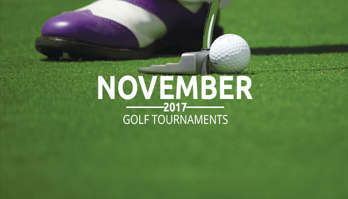 2017年11月即将举行的高尔夫比赛